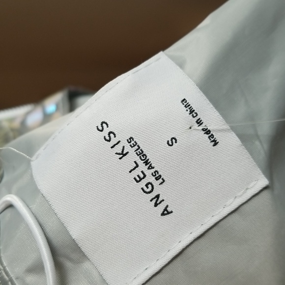 ANGEL KISS Iridescent Ocelot Print Rain Jacket Small NWT - Picture 7 of 8